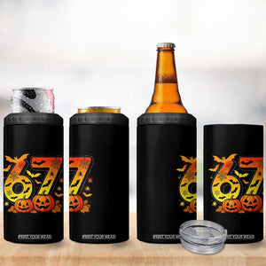 Funny 67 Halloween 4 in 1 Can Cooler Tumbler Spooky Six Seven Meme Gen Alpha Slang TS11 Print Your Wear