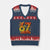 Funny 67 Halloween V-Neck Knit Sweater Vest Spooky Six Seven Meme Gen Alpha Slang TS11 Navy Red Print Your Wear