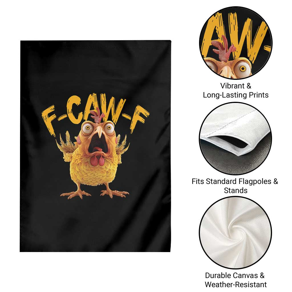 Funny F Caw F Chicken Garden Flag Rooster Meme Humor TS11 Print Your Wear
