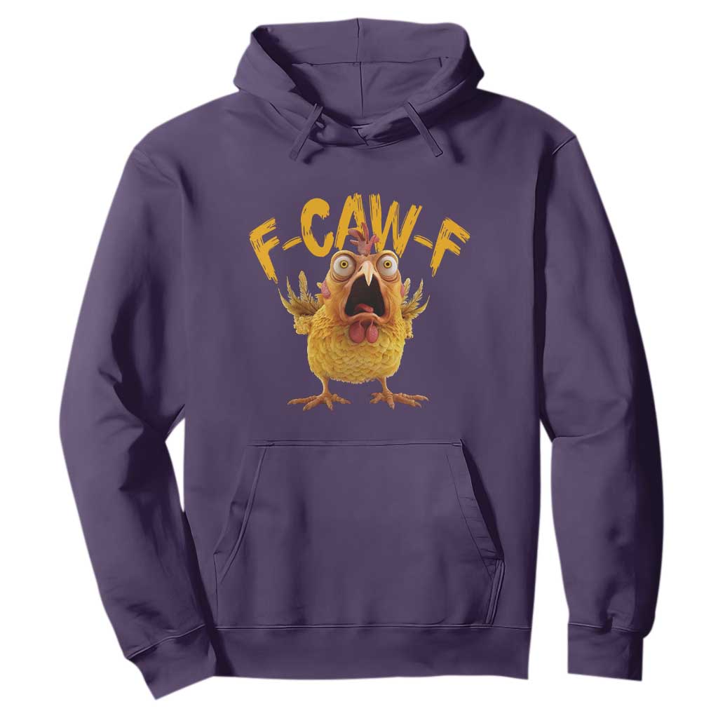 Funny F Caw F Chicken Hoodie Rooster Meme Humor TS11 Purple Print Your Wear