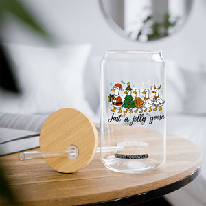 Funny Christmas Silly Goose Glass Can Just A Jolly Goose Xmas Poultry Animal Humor TS11 Print Your Wear