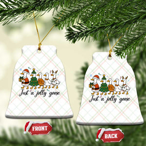 Funny Christmas Silly Goose Ceramic Ornament Just A Jolly Goose Xmas Poultry Animal Humor TS11 Print Your Wear