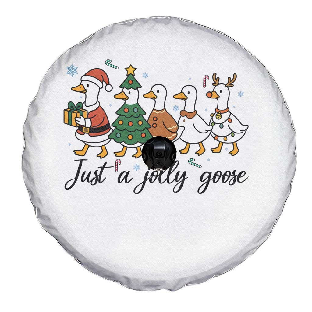 Funny Christmas Silly Goose Spare Tire Cover Just A Jolly Goose Xmas Poultry Animal Humor TS11 Print Your Wear