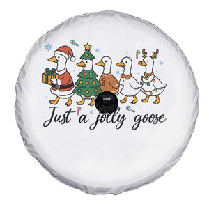 Funny Christmas Silly Goose Spare Tire Cover Just A Jolly Goose Xmas Poultry Animal Humor TS11 Print Your Wear