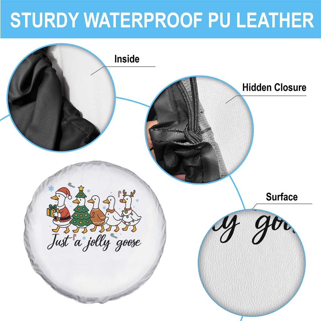 Funny Christmas Silly Goose Spare Tire Cover Just A Jolly Goose Xmas Poultry Animal Humor TS11 Print Your Wear