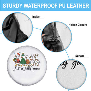 Funny Christmas Silly Goose Spare Tire Cover Just A Jolly Goose Xmas Poultry Animal Humor TS11 Print Your Wear