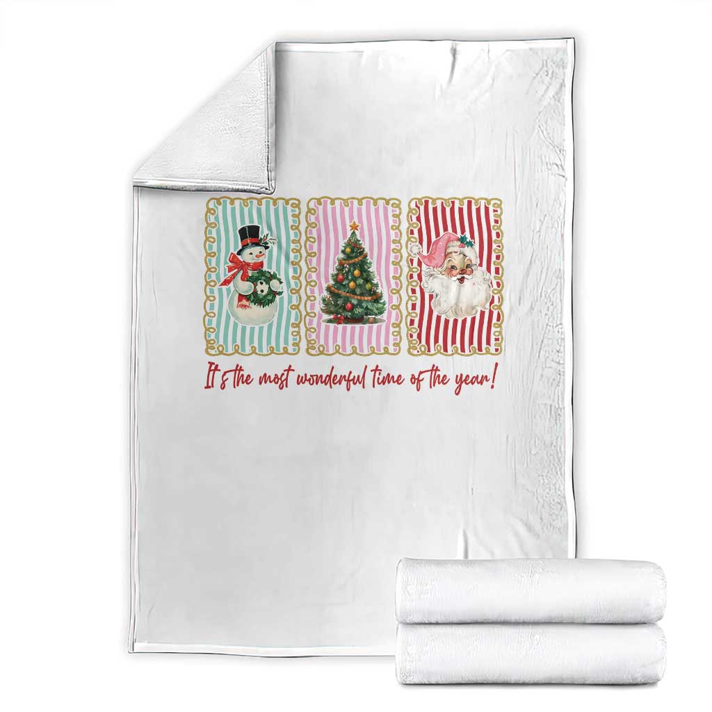 It's The Most Wonderful Time Of The Year Throw Blanket Coquette Christmas TS11 White Print Your Wear