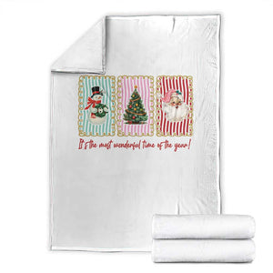 It's The Most Wonderful Time Of The Year Throw Blanket Coquette Christmas TS11 White Print Your Wear