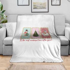 It's The Most Wonderful Time Of The Year Throw Blanket Coquette Christmas TS11 Print Your Wear