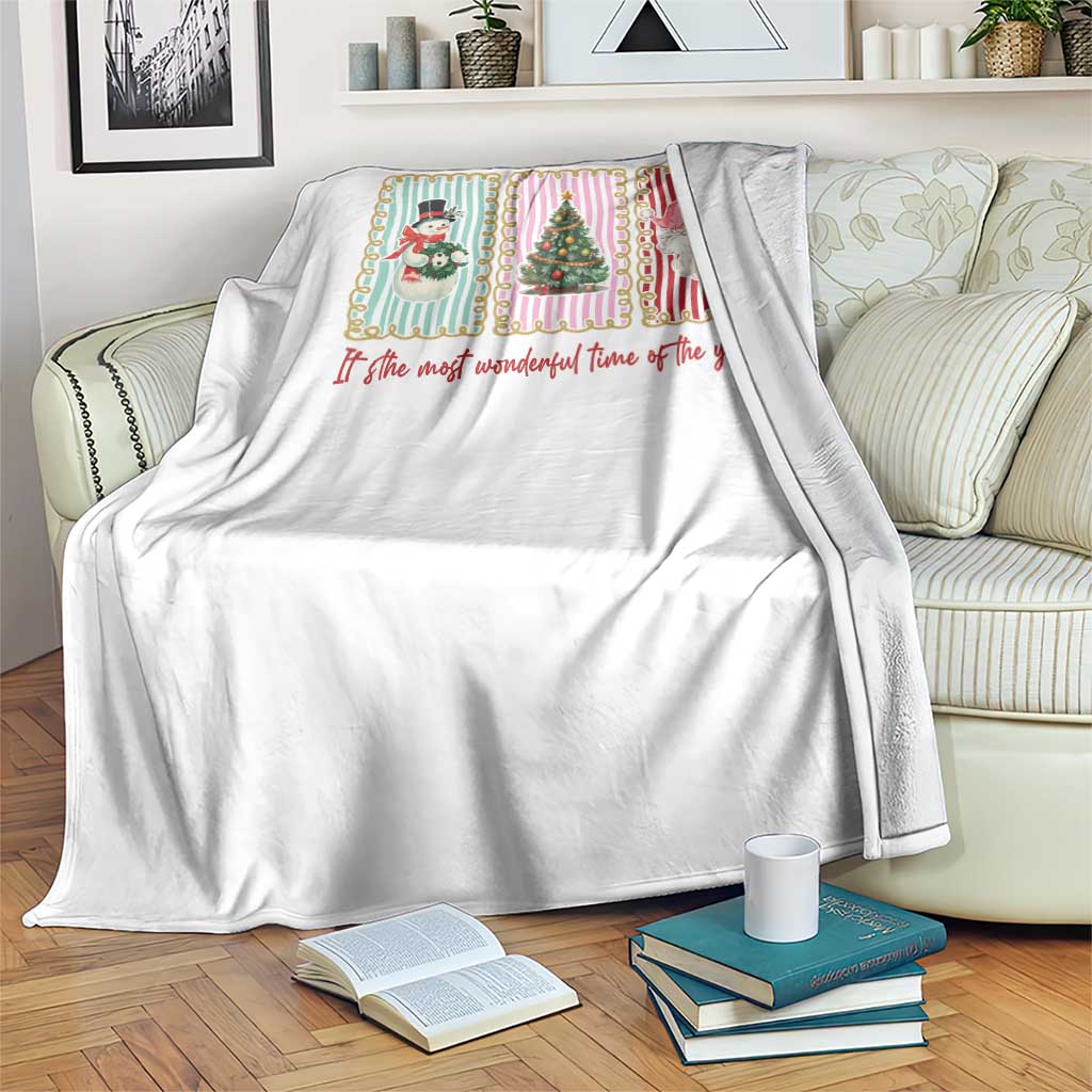 It's The Most Wonderful Time Of The Year Throw Blanket Coquette Christmas TS11 Print Your Wear