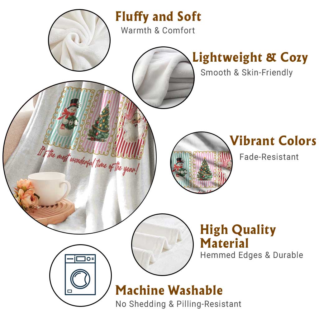 It's The Most Wonderful Time Of The Year Throw Blanket Coquette Christmas TS11 Print Your Wear