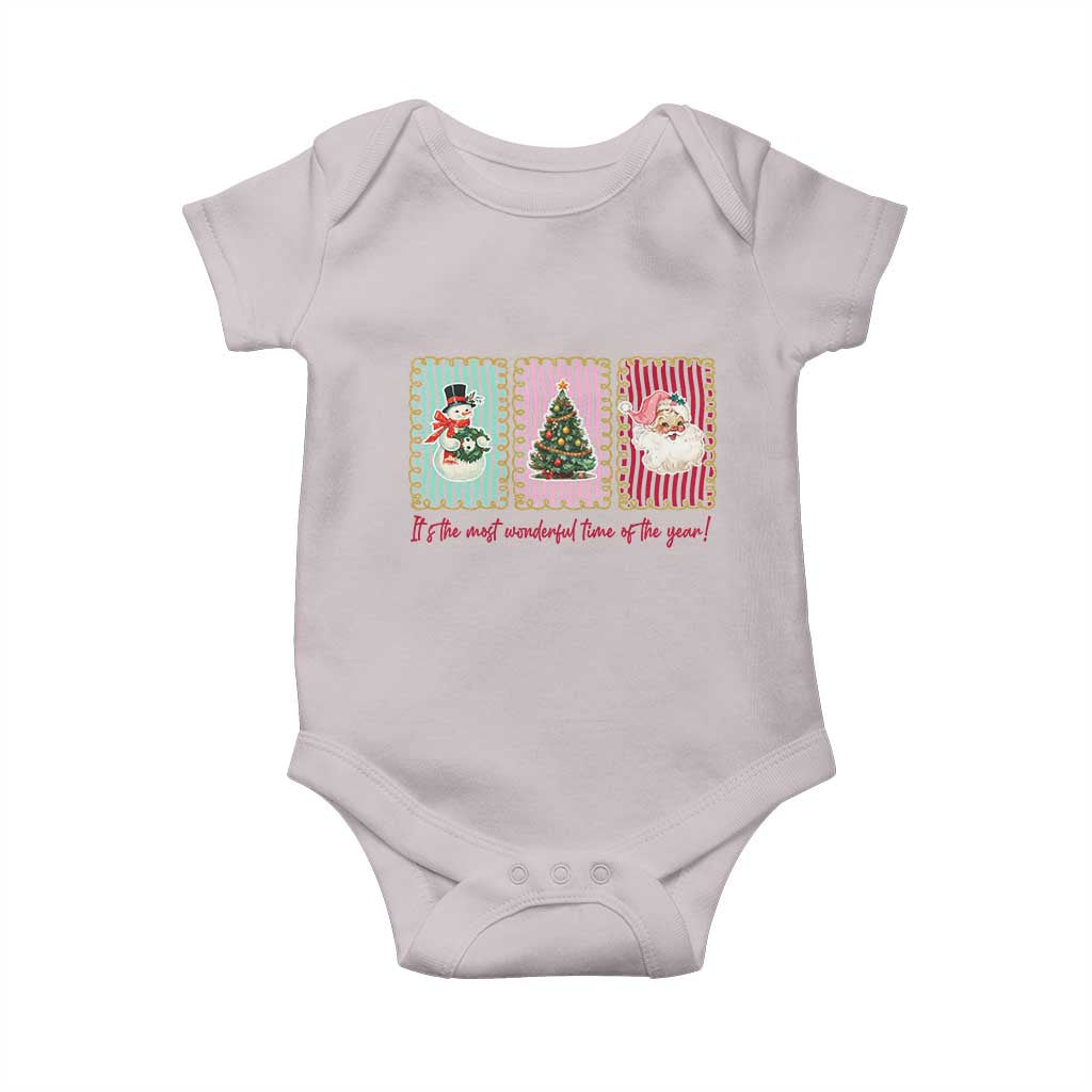 It's The Most Wonderful Time Of The Year Baby Onesie Coquette Christmas TS11 Ice Gray Print Your Wear