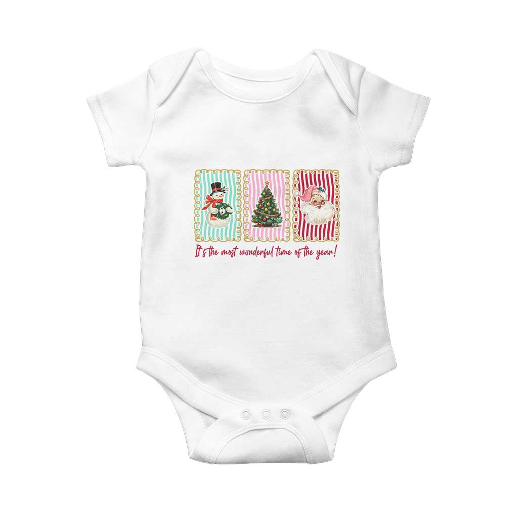 It's The Most Wonderful Time Of The Year Baby Onesie Coquette Christmas TS11 White Print Your Wear