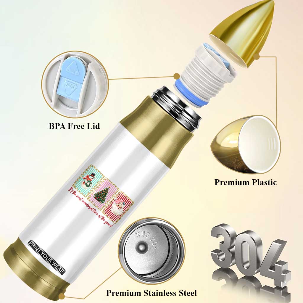 It's The Most Wonderful Time Of The Year Bullet Tumbler Coquette Christmas TS11 Print Your Wear