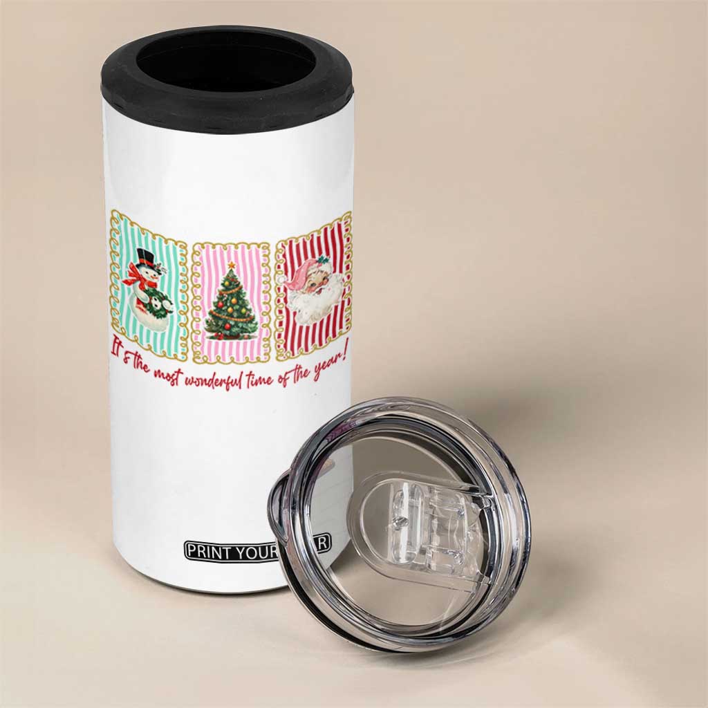 It's The Most Wonderful Time Of The Year 4 in 1 Can Cooler Tumbler Coquette Christmas TS11 Print Your Wear