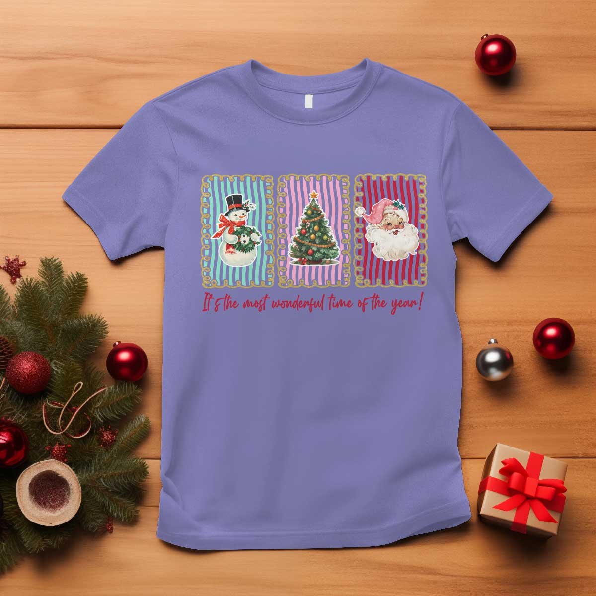 It's The Most Wonderful Time Of The Year T Shirt Coquette Christmas TS11 Violet Print Your Wear