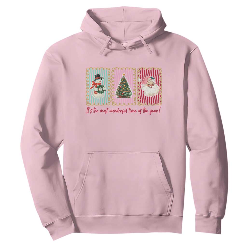 It's The Most Wonderful Time Of The Year Hoodie Coquette Christmas TS11 Light Pink Print Your Wear