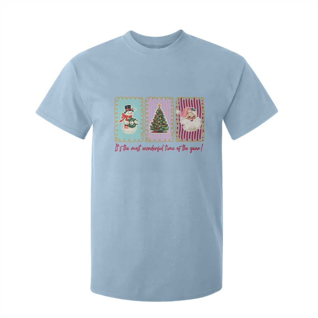 It's The Most Wonderful Time Of The Year T Shirt For Kid Coquette Christmas TS11 Light Blue Print Your Wear