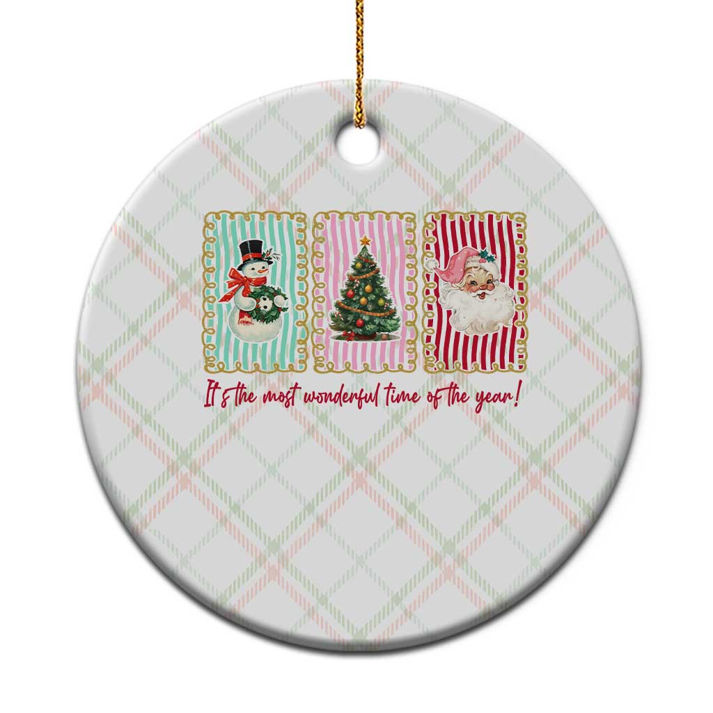 It's The Most Wonderful Time Of The Year Ceramic Ornament Coquette Christmas TS11 1pc Christmas Plaid Print Your Wear