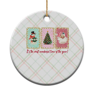 It's The Most Wonderful Time Of The Year Ceramic Ornament Coquette Christmas TS11 1pc Christmas Plaid Print Your Wear