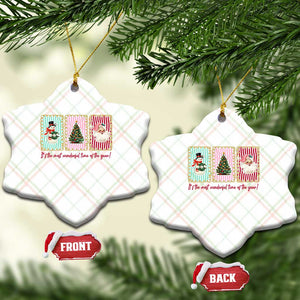 It's The Most Wonderful Time Of The Year Ceramic Ornament Coquette Christmas TS11 Print Your Wear