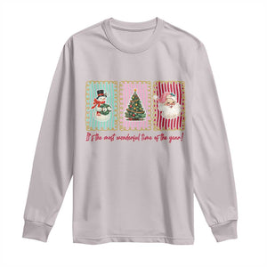 It's The Most Wonderful Time Of The Year Long Sleeve Shirt Coquette Christmas TS11 Ice Gray Print Your Wear
