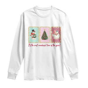It's The Most Wonderful Time Of The Year Long Sleeve Shirt Coquette Christmas TS11 White Print Your Wear