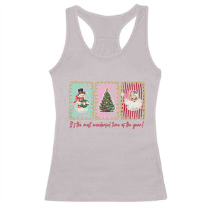 It's The Most Wonderful Time Of The Year Racerback Tank Top Coquette Christmas TS11 Ice Gray Print Your Wear
