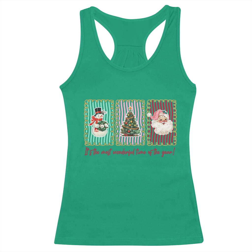 It's The Most Wonderful Time Of The Year Racerback Tank Top Coquette Christmas TS11 Irish Green Print Your Wear