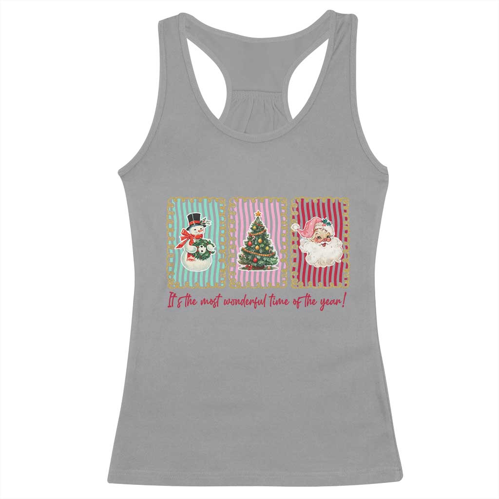It's The Most Wonderful Time Of The Year Racerback Tank Top Coquette Christmas TS11 Sport Gray Print Your Wear