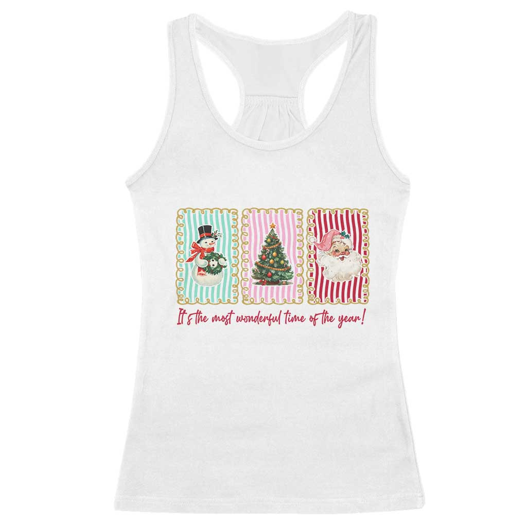 It's The Most Wonderful Time Of The Year Racerback Tank Top Coquette Christmas TS11 White Print Your Wear