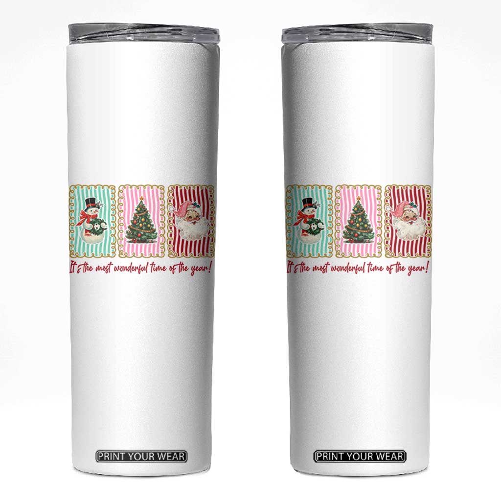It's The Most Wonderful Time Of The Year Skinny Tumbler Coquette Christmas TS11 White Print Your Wear