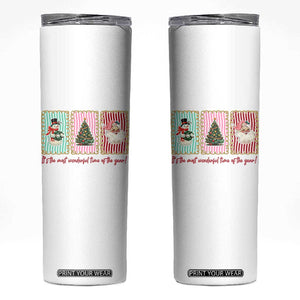 It's The Most Wonderful Time Of The Year Skinny Tumbler Coquette Christmas TS11 White Print Your Wear