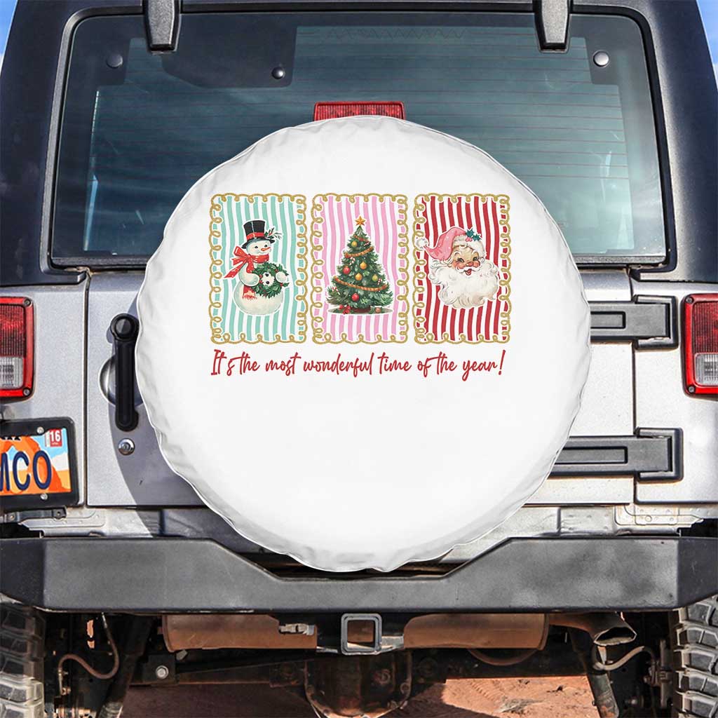 It's The Most Wonderful Time Of The Year Spare Tire Cover Coquette Christmas TS11 No hole White Print Your Wear