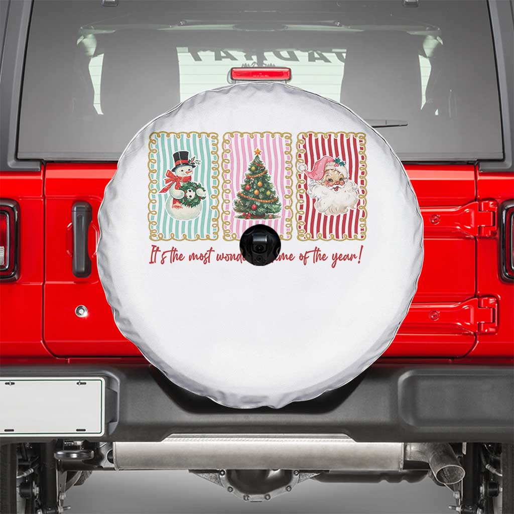 It's The Most Wonderful Time Of The Year Spare Tire Cover Coquette Christmas TS11 White Print Your Wear