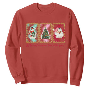 It's The Most Wonderful Time Of The Year Sweatshirt Coquette Christmas TS11 Red Print Your Wear