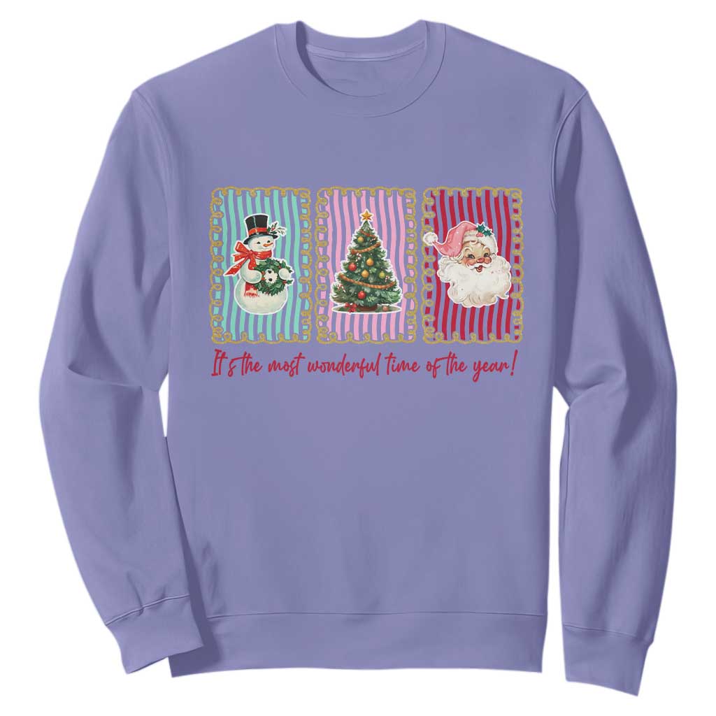 It's The Most Wonderful Time Of The Year Sweatshirt Coquette Christmas TS11 Violet Print Your Wear