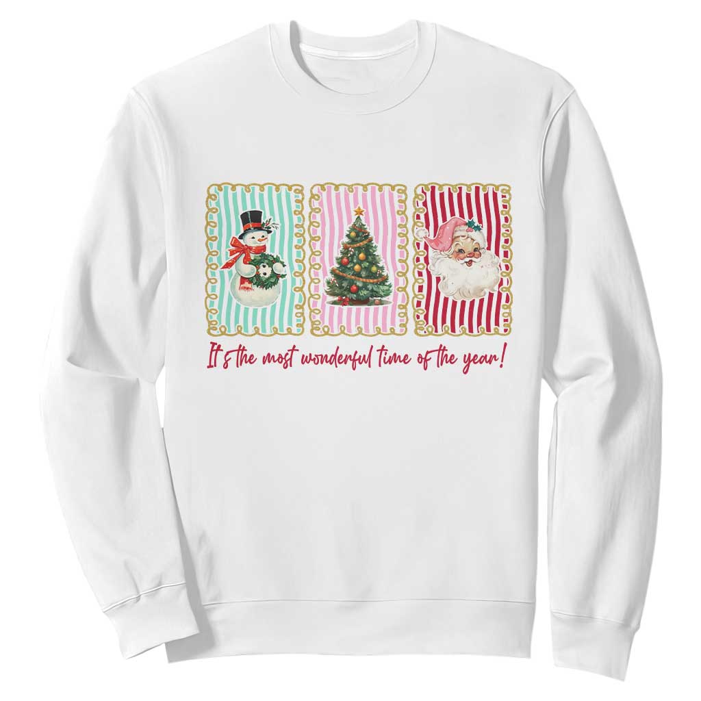 It's The Most Wonderful Time Of The Year Sweatshirt Coquette Christmas TS11 White Print Your Wear