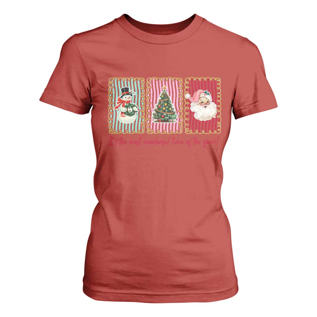 It's The Most Wonderful Time Of The Year T Shirt For Women Coquette Christmas TS11 Red Print Your Wear