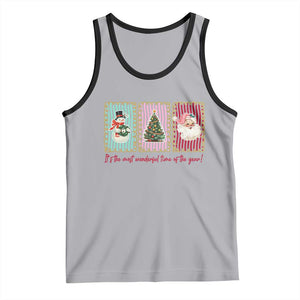 It's The Most Wonderful Time Of The Year Tank Top Coquette Christmas TS11 Athletic Heather Black Print Your Wear