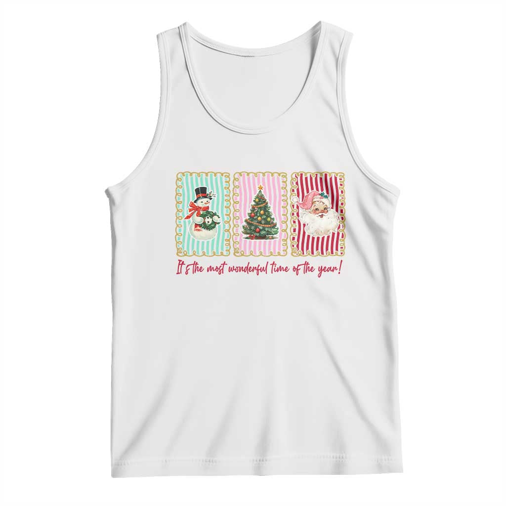 It's The Most Wonderful Time Of The Year Tank Top Coquette Christmas TS11 White Print Your Wear