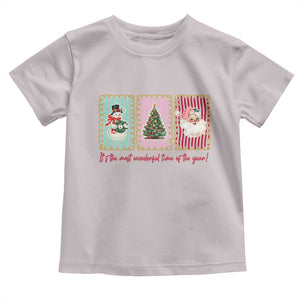 It's The Most Wonderful Time Of The Year Toddler T Shirt Coquette Christmas TS11 Ice Gray Print Your Wear