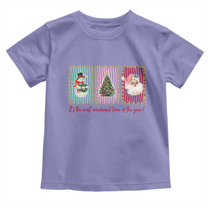 It's The Most Wonderful Time Of The Year Toddler T Shirt Coquette Christmas TS11 Violet Print Your Wear