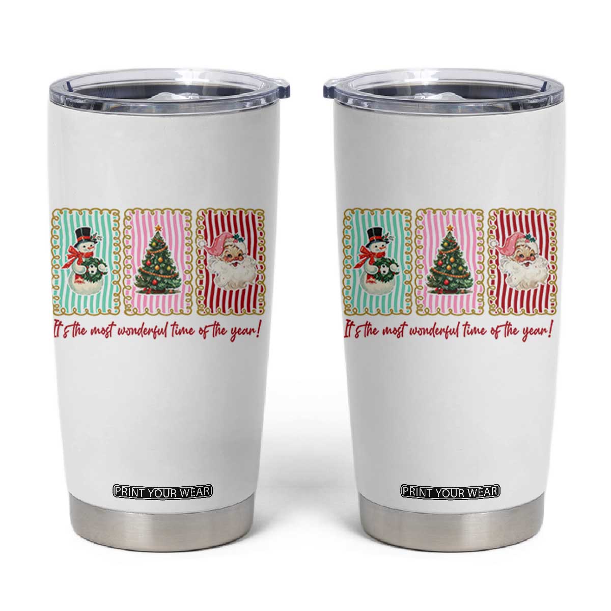 It's The Most Wonderful Time Of The Year Tumbler Cup Coquette Christmas TS11 White Print Your Wear