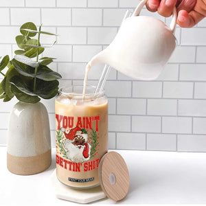 Funny African American Black Santa Christmas Glass Can You Aint Getting Shit Inappropriate Xmas TS11 Print Your Wear