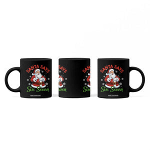 Funny Santa Says Six Seven Coffee Mug Christmas 67 Meme Santa Gen Alpha Slang TS11 Print Your Wear