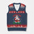Funny Santa Says Six Seven V-Neck Knit Sweater Vest Xmas 67 Meme Santa Gen Alpha Slang TS11 Navy Red Print Your Wear