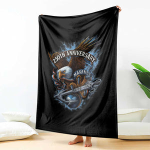 Us Marines Military 250th Anniversary Throw Blanket Bald Eagle Anchor TS11 Print Your Wear