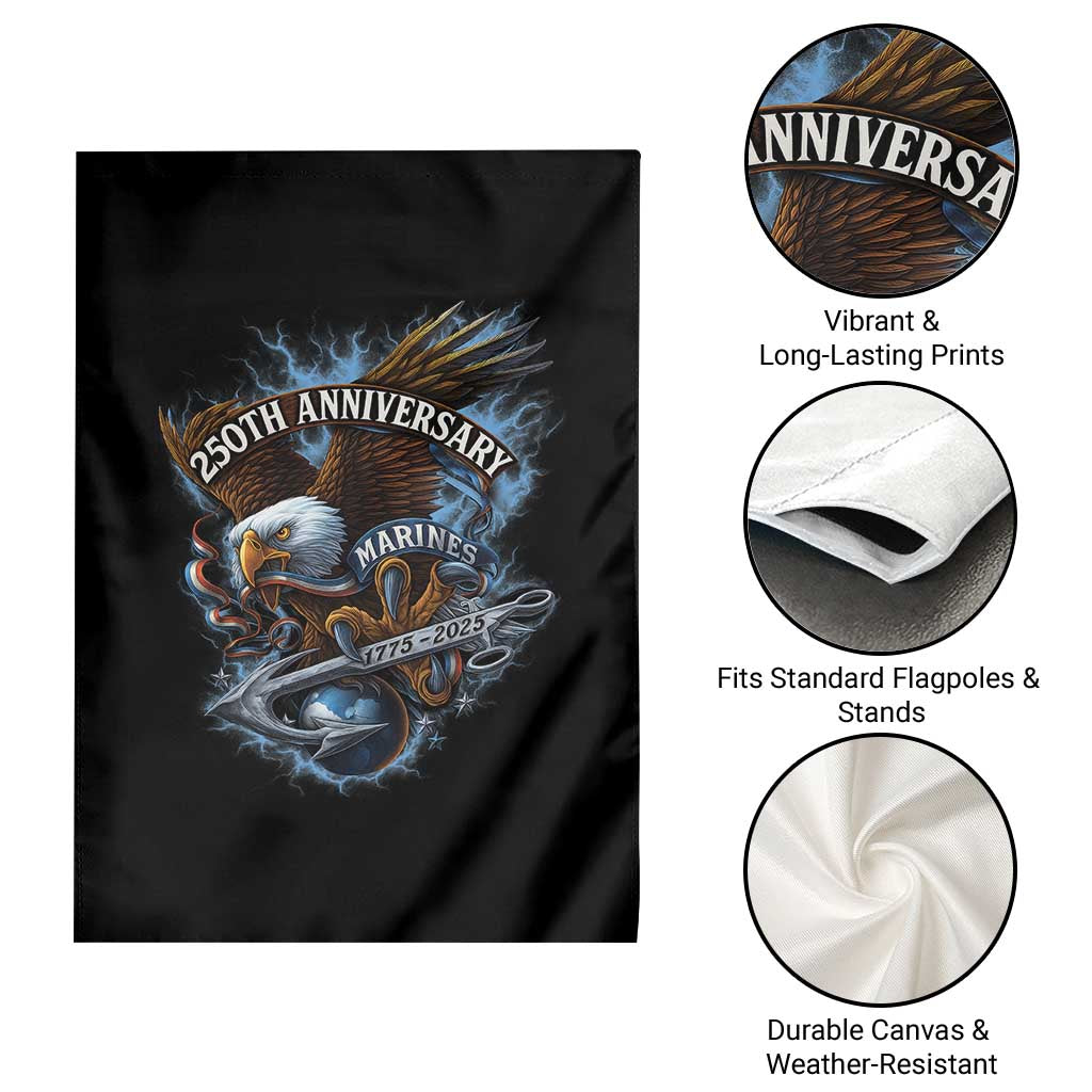 Us Marines Military 250th Anniversary Garden Flag Bald Eagle Anchor TS11 Print Your Wear