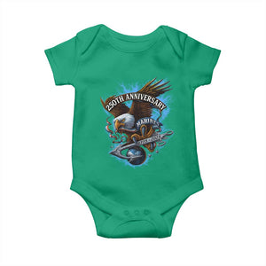 Us Marines Military 250th Anniversary Baby Onesie Bald Eagle Anchor TS11 Irish Green Print Your Wear